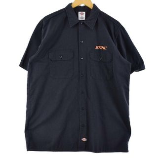 ディッキーズ(Dickies)の古着 ディッキーズ Dickies 半袖 ワークシャツ メンズL /eaa264272(シャツ)