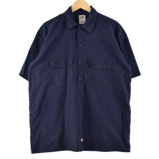 ディッキーズ(Dickies)の古着 ディッキーズ Dickies 半袖 ワークシャツ メンズXL /eaa264284(シャツ)