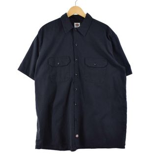 ディッキーズ(Dickies)の古着 ディッキーズ Dickies 半袖 ワークシャツ メンズXXL /eaa264275(シャツ)