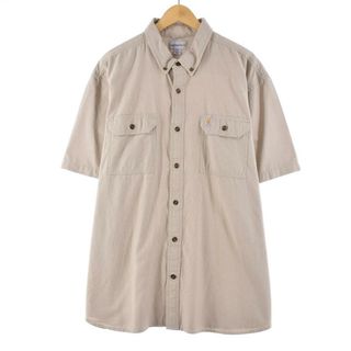 カーハート(carhartt)の古着 カーハート Carhartt RELAXED FIT 半袖 ボタンダウン ワークシャツ メンズXXL /eaa265827(シャツ)