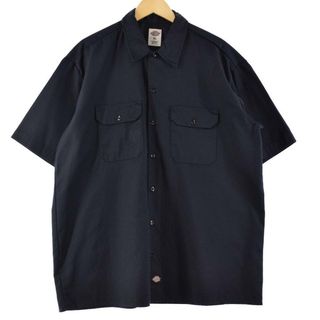 ディッキーズ(Dickies)の古着 ディッキーズ Dickies 半袖 ワークシャツ メンズXXL /eaa264193(シャツ)