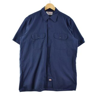 ディッキーズ(Dickies)の古着 ディッキーズ Dickies 半袖 ワークシャツ メンズL /eaa264130(シャツ)