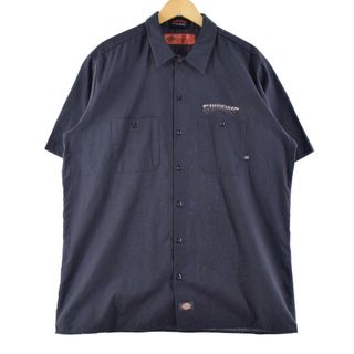 ディッキーズ(Dickies)の古着 ディッキーズ Dickies GOOD GUYS 両面プリント 半袖 ワークシャツ メンズXL /eaa264149(シャツ)