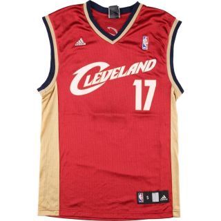 アディダス(adidas)の古着 アディダス adidas NBA CLEVELAND CAVALIERS クリーブランド キャバリアーズ Vネック ナンバリング ゲームシャツ レプリカユニフォーム メンズS /eaa264294(タンクトップ)