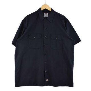 ディッキーズ(Dickies)の古着 ディッキーズ Dickies 半袖 ワークシャツ メンズXL /eaa264186(シャツ)