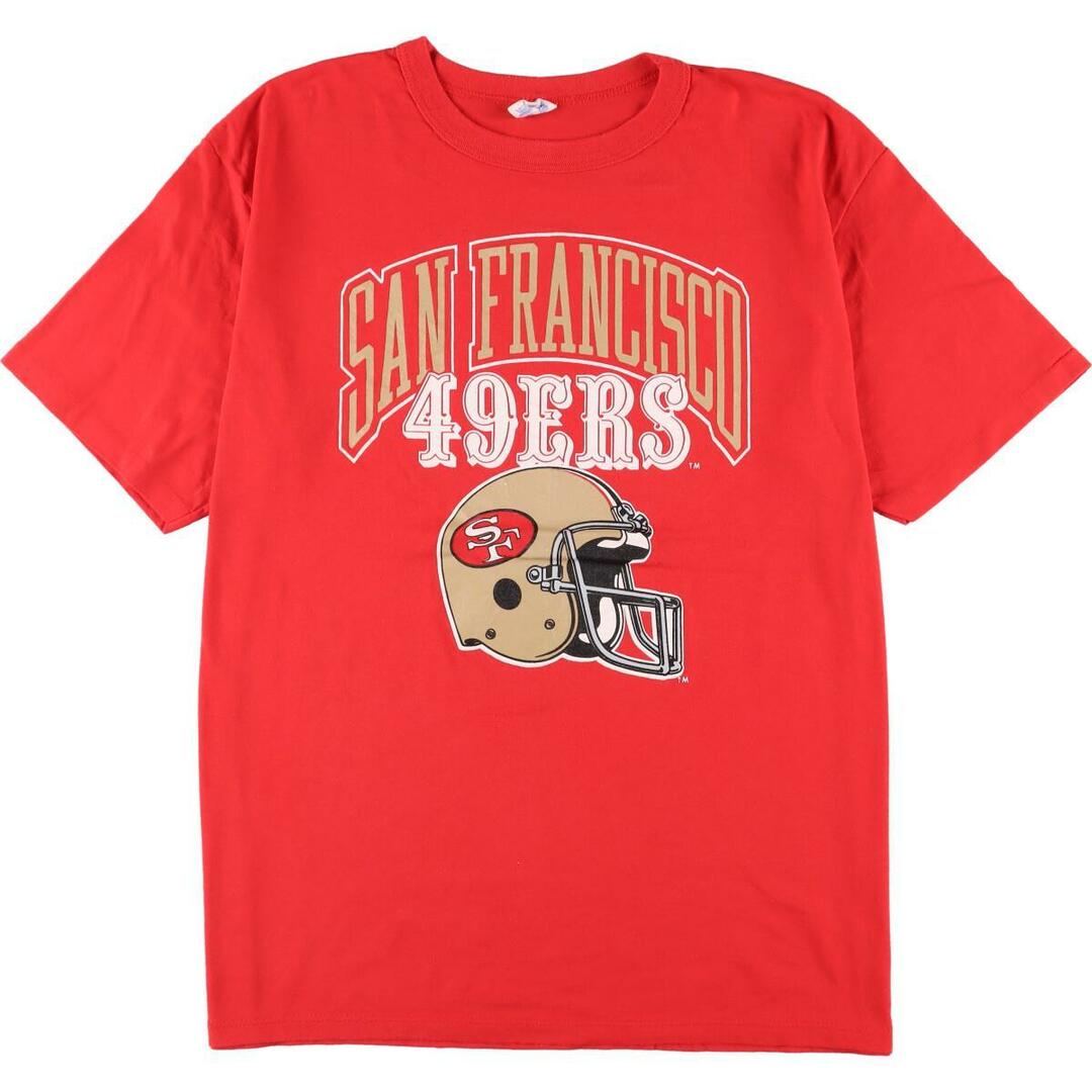 80年代 チャンピオン Champion トリコタグ NFL SANFRANCISCO 49ERS サンフランシスコフォーティナイナーズ スポーツプリントTシャツ USA製 メンズL ヴィンテージ /eaa261556