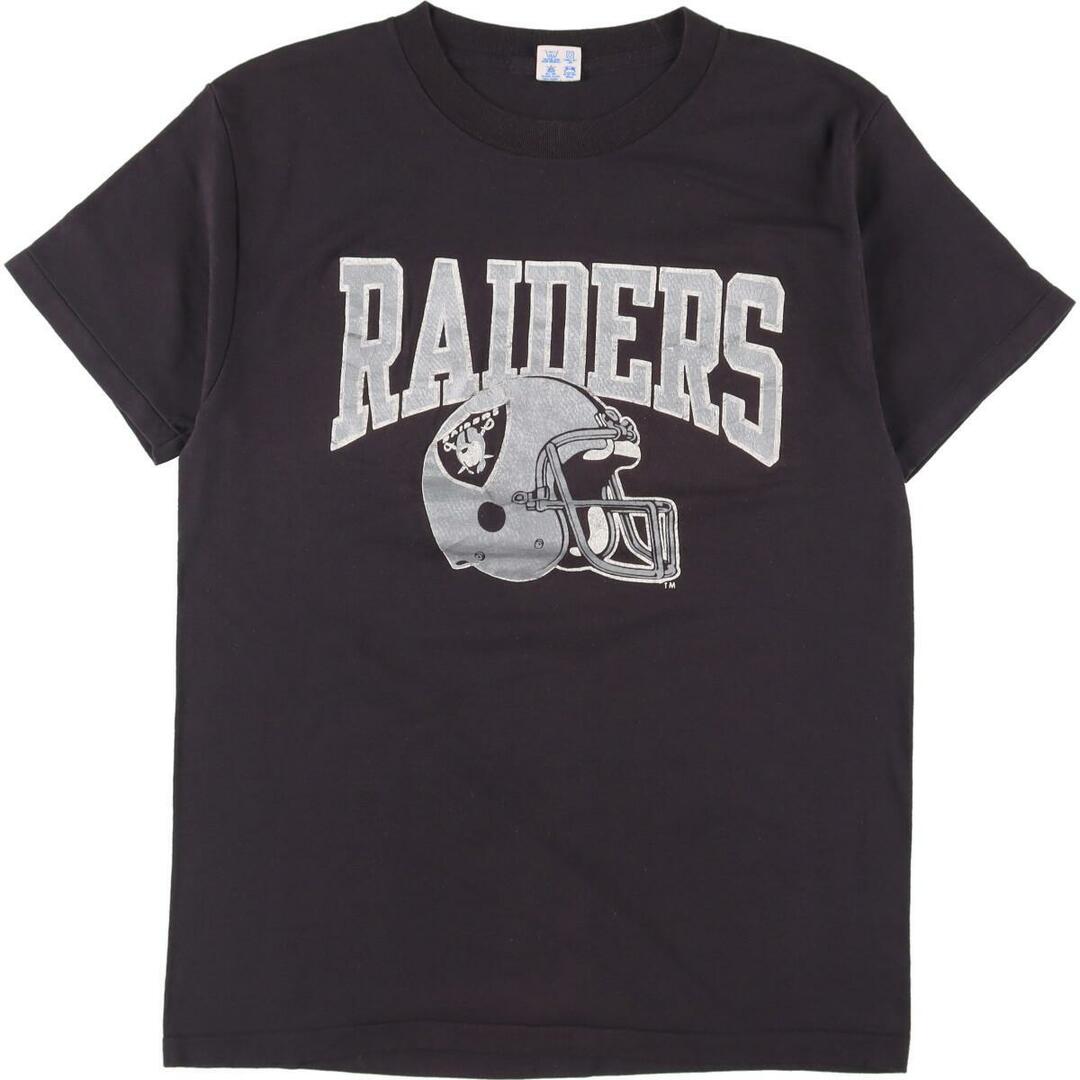 80年代 チャンピオン Champion トリコタグ NFL RAIDERS レイダース スポーツプリントTシャツ USA製 メンズS ヴィンテージ /eaa261571