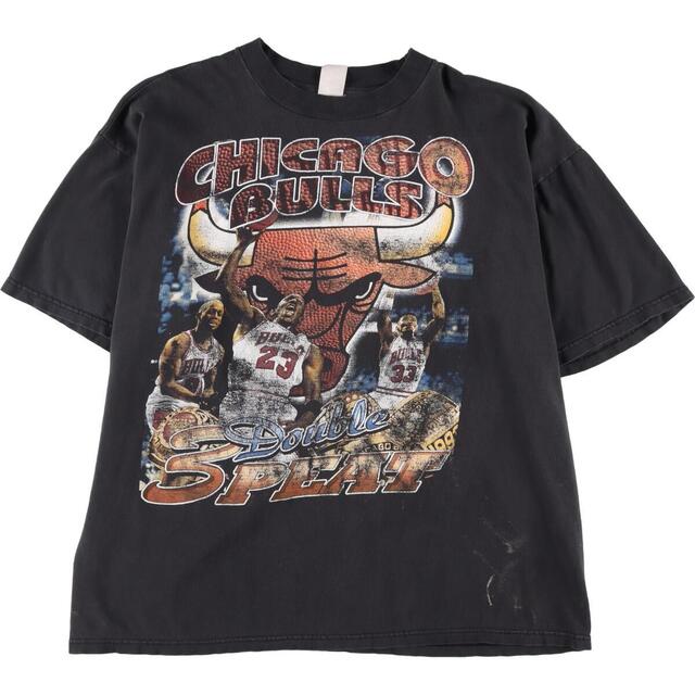 90年代 KP NBA CHICAGO BULLS シカゴブルズ 両面プリント スポーツプリントTシャツ メンズXL ヴィンテージ /eva001673