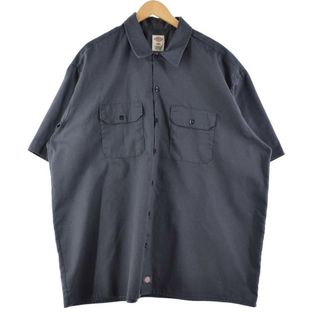 ディッキーズ(Dickies)の古着 ディッキーズ Dickies 半袖 ワークシャツ メンズXXL /eaa266946(シャツ)