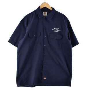 ディッキーズ(Dickies)の古着 ディッキーズ Dickies 半袖 ワークシャツ メンズXL /eaa266945(シャツ)