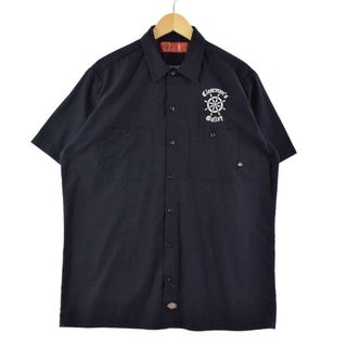 ディッキーズ(Dickies)の古着 ディッキーズ Dickies 半袖 ワークシャツ メンズL /eaa266938(シャツ)