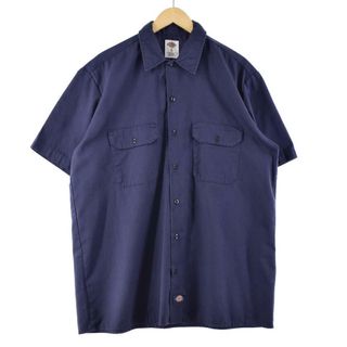 ディッキーズ(Dickies)の古着 ディッキーズ Dickies 半袖 ワークシャツ メンズXL /eaa266931(シャツ)