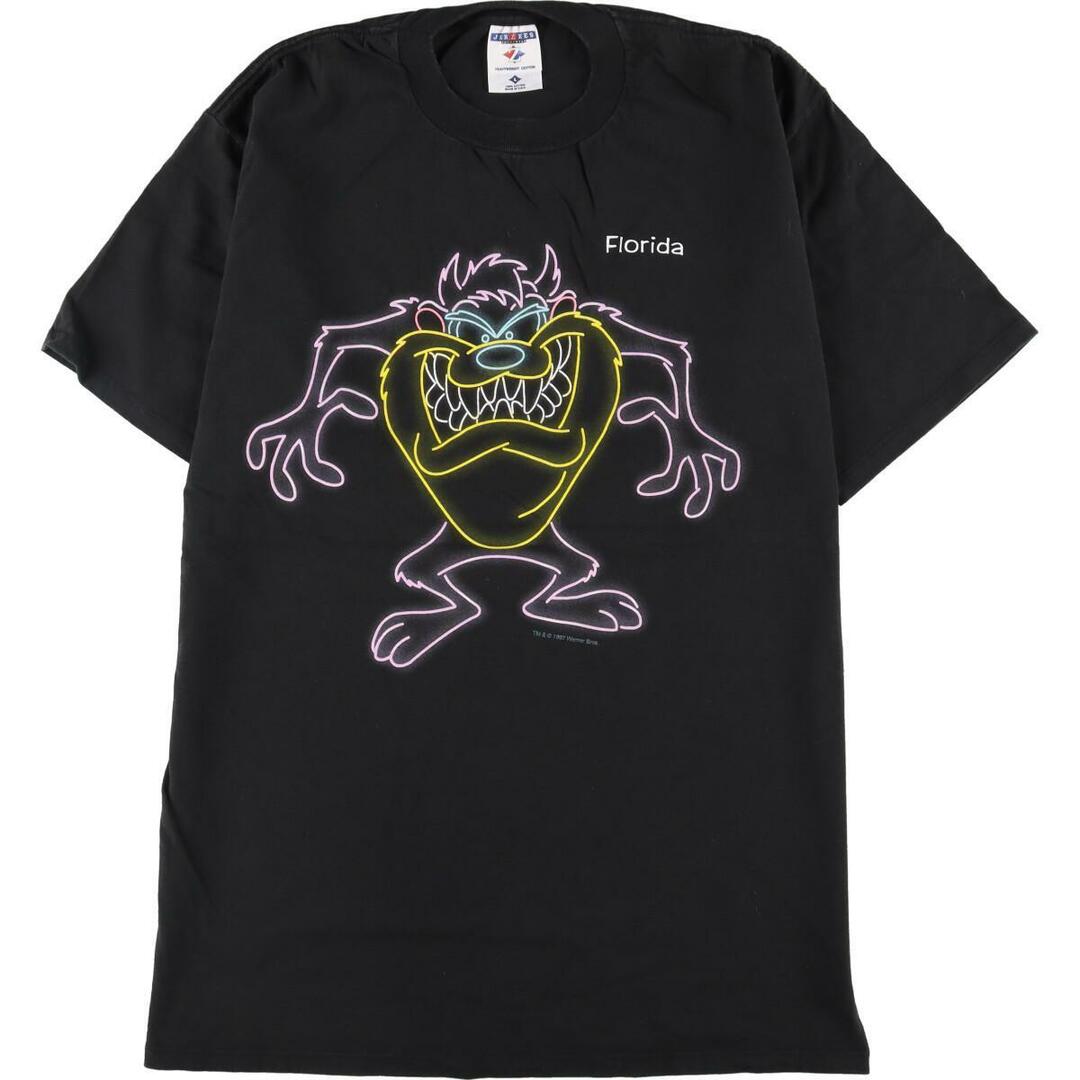 ジャージーズ Jerzees LOONEY TUNES ルーニーテューンズ タズマニアンデビル キャラクタープリントTシャツ USA製 メンズM /eaa266545