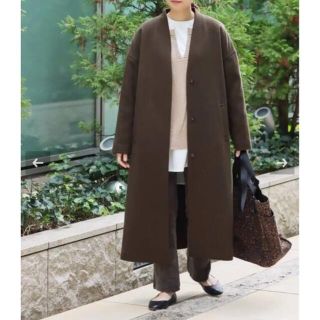 ジャーナルスタンダード スーパー140ビーバーVネックコート-