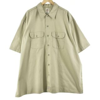 ディッキーズ(Dickies)の古着 ビッグサイズ ディッキーズ Dickies 半袖 ワークシャツ メンズXXXL /eaa268703(シャツ)