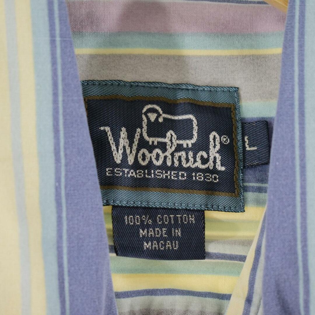 WOOLRICH(ウールリッチ)の古着 80~90年代 ウールリッチ WOOLRICH 半袖 ボタンダウンストライプシャツ メンズXL ヴィンテージ /eaa268669 メンズのトップス(シャツ)の商品写真