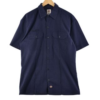 ディッキーズ(Dickies)の古着 ディッキーズ Dickies 半袖 ワークシャツ メンズL /eaa268691(シャツ)