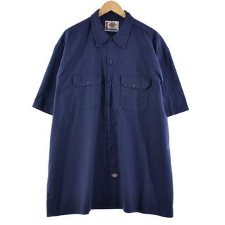 ディッキーズ(Dickies)の古着 ビッグサイズ ディッキーズ Dickies 半袖 ワークシャツ メンズXXXL /eaa268002(シャツ)