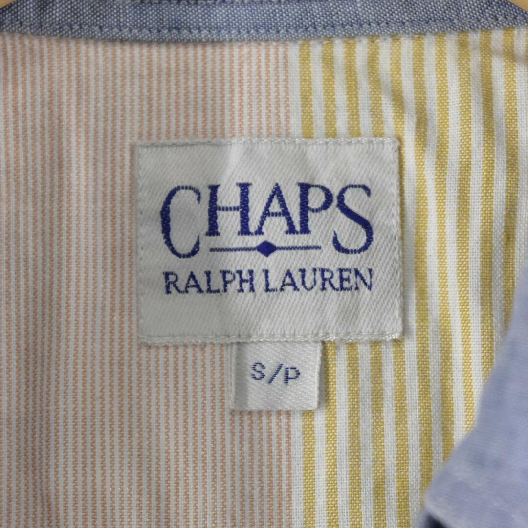Ralph Lauren(ラルフローレン)の古着 ラルフローレン Ralph Lauren CHAPS チャップス 半袖 ボタンダウンストライプシャツ メンズM /eaa268944 メンズのトップス(シャツ)の商品写真