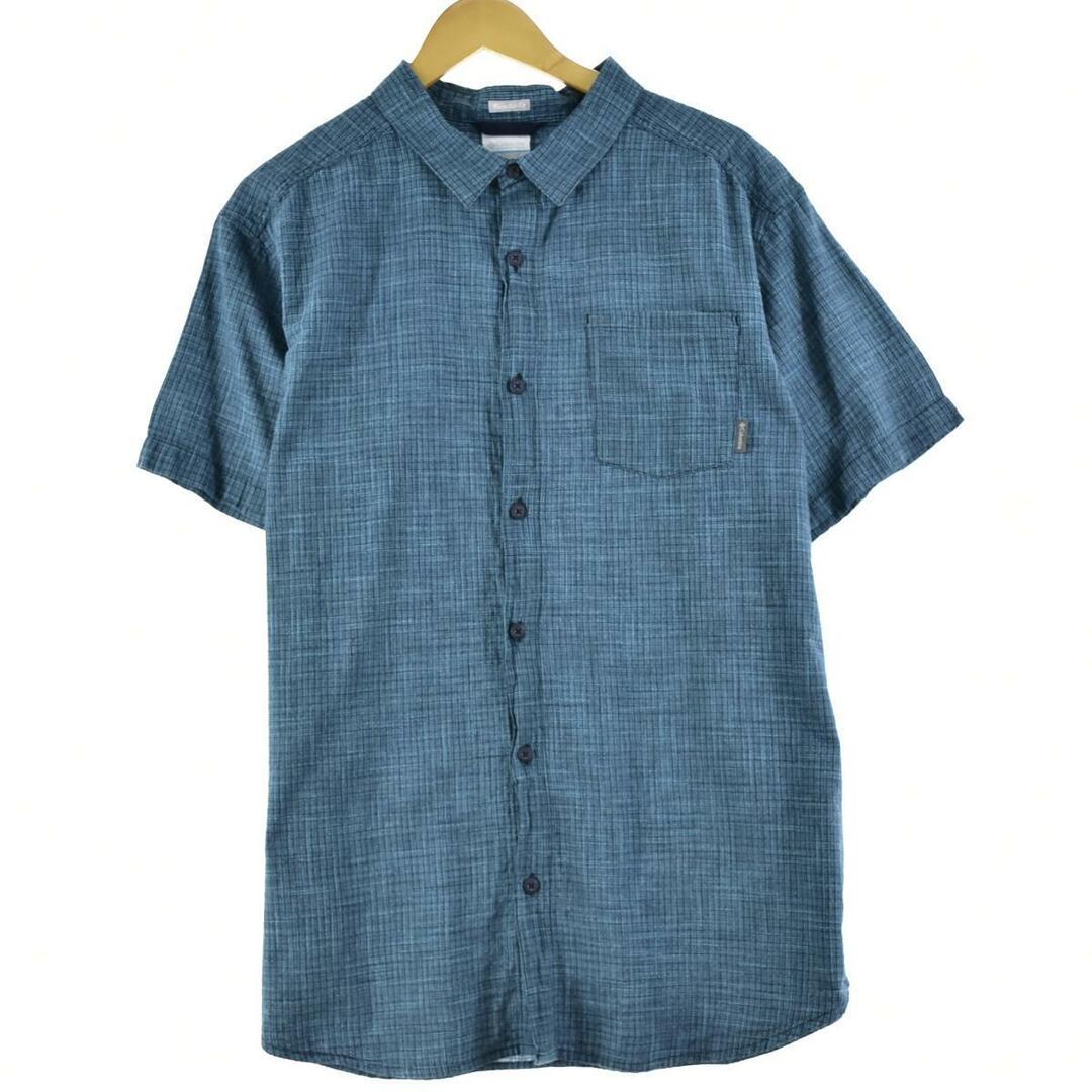 コロンビア Columbia Regular Fit 半袖 コットン チェックシャツ メンズXL /eaa268935