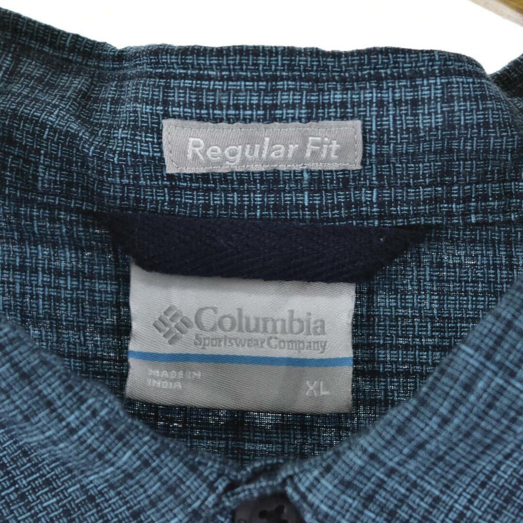 コロンビア Columbia Regular Fit 半袖 コットン チェックシャツ メンズXL /eaa268935