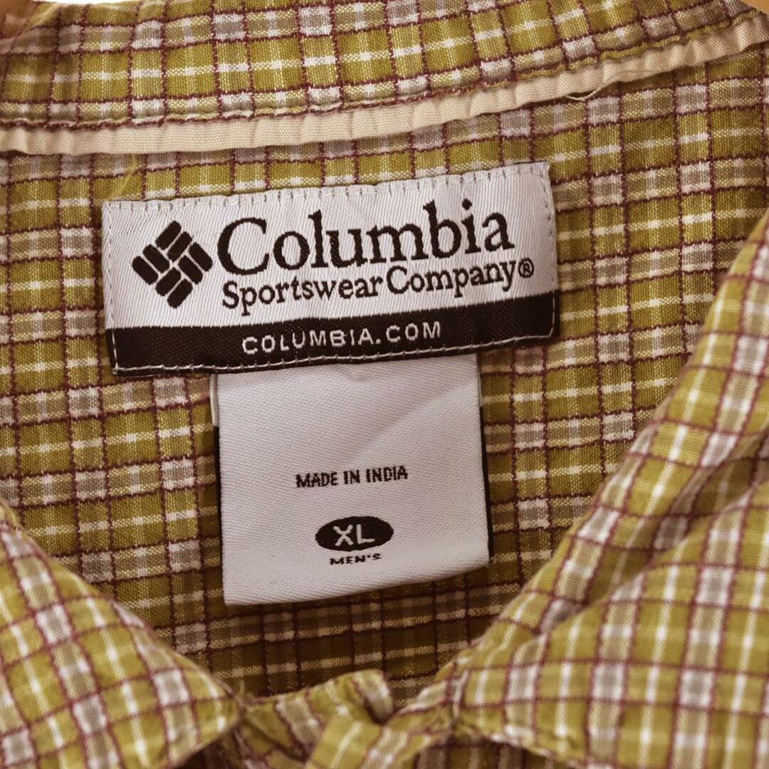 コロンビア Columbia Regular Fit 半袖 コットン チェックシャツ メンズXL /eaa268935