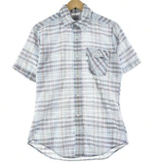 リーバイス(Levi's)の古着 リーバイス Levi's 半袖 チェックシャツ メンズM /eaa268939(シャツ)