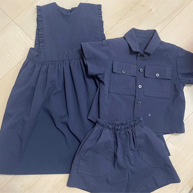 ハンドメイド＊ワンピース、セットアップ、お揃いセット キッズ/ベビー/マタニティのキッズ服女の子用(90cm~)(ワンピース)の商品写真