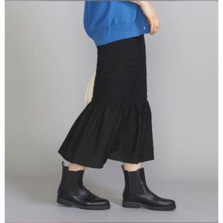 【美品】セルロースナイロンシャーリングロングスカート