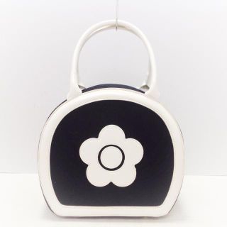 マリークワント(MARY QUANT)のマリークワント ハンドバッグ - 黒×白(ハンドバッグ)