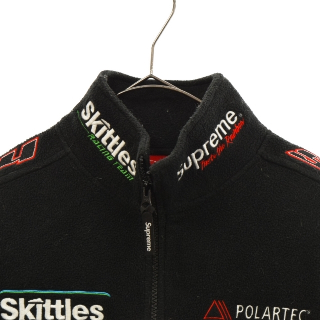 SUPREME シュプリーム 21AW Skittles Polartec Jacket スキットルズ ロゴ刺繍ポーラテックフリースジャケット ブラック