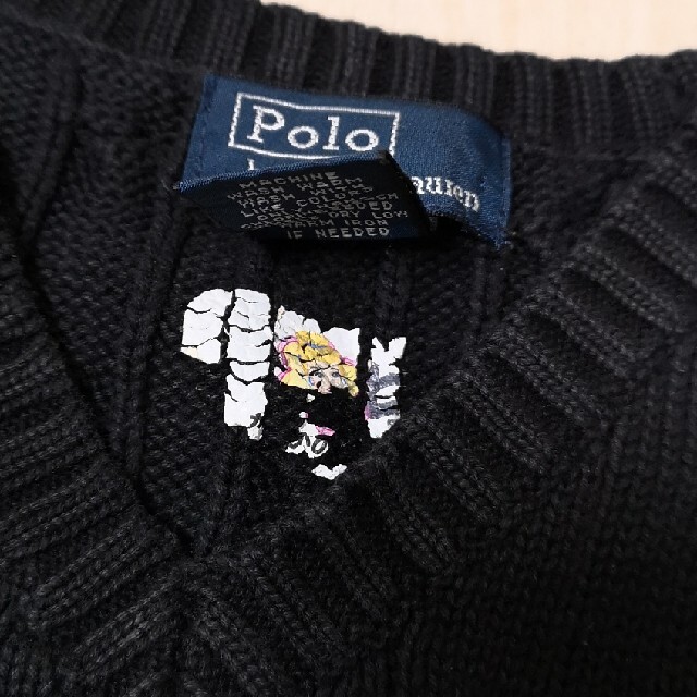 POLO RALPH LAUREN(ポロラルフローレン)のPOLO RALPH LAUREN　5size　コットン　ニット　黒 キッズ/ベビー/マタニティのキッズ服男の子用(90cm~)(ニット)の商品写真