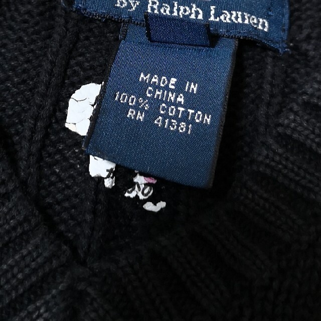 POLO RALPH LAUREN(ポロラルフローレン)のPOLO RALPH LAUREN　5size　コットン　ニット　黒 キッズ/ベビー/マタニティのキッズ服男の子用(90cm~)(ニット)の商品写真