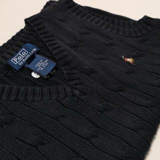 ポロラルフローレン(POLO RALPH LAUREN)のPOLO RALPH LAUREN　5size　コットン　ニット　黒(ニット)