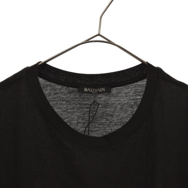 BALMAIN(バルマン)のBALMAIN バルマン フロントプリント ノースリーブTシャツ カットソー ブラック レディースのトップス(Tシャツ(半袖/袖なし))の商品写真