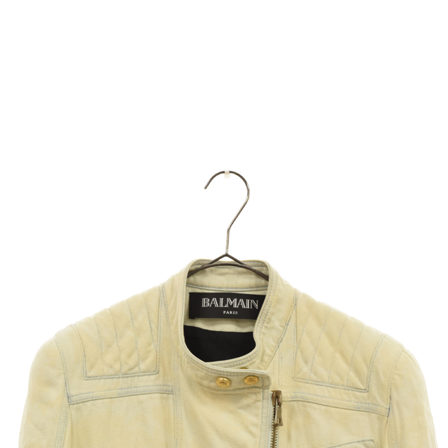 BALMAIN - BALMAIN バルマン BFR JACKET BIKER DENIM ヴィンテージ加工
