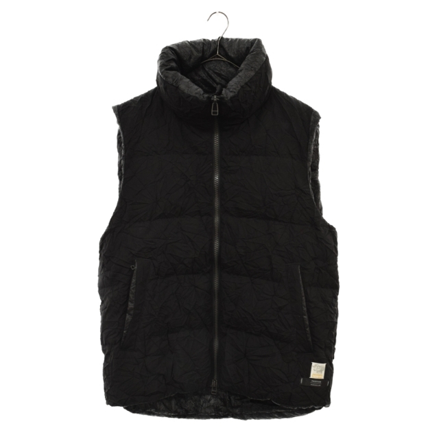 FACETASM ファセッタズム 18AW WRINKLED WOOL DOWN VEST MRC-VE-M02 シワ加工 ジップダウンベスト ブラック