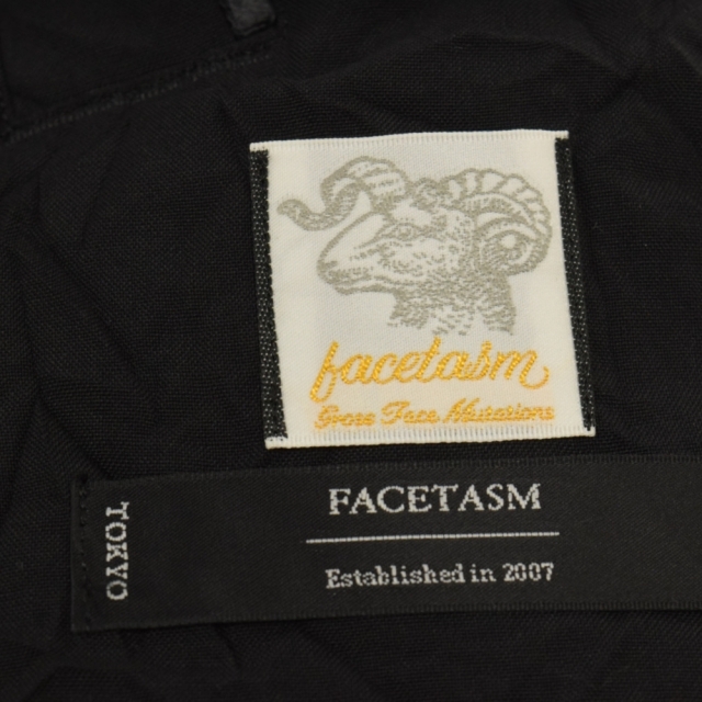 FACETASM(ファセッタズム)のFACETASM ファセッタズム 18AW WRINKLED WOOL DOWN VEST MRC-VE-M02 シワ加工 ジップダウンベスト ブラック メンズのジャケット/アウター(ダウンベスト)の商品写真