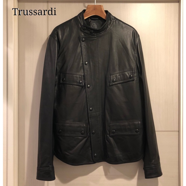 53850円入荷量 【返品不可】 TRUSSARDI レザージャケット ジャケット