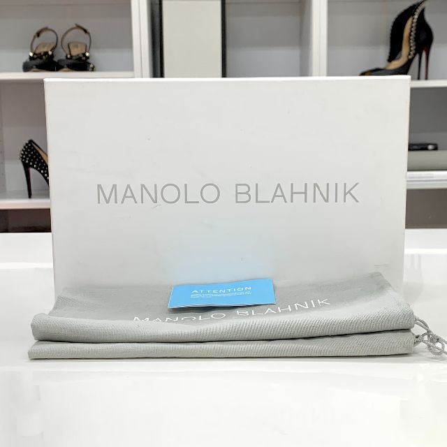 MANOLO BLAHNIK(マノロブラニク)の5033 マノロブラニク ハンギシ ビジュー レース フラットパンプス レディースの靴/シューズ(ハイヒール/パンプス)の商品写真