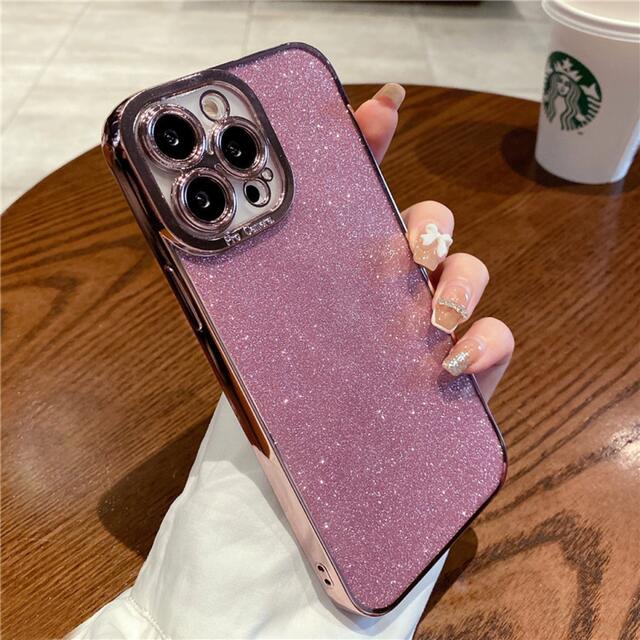 ☆最新☆ キラキラケース 透明　iPhone12promaxケース　ピンク スマホ/家電/カメラのスマホアクセサリー(iPhoneケース)の商品写真