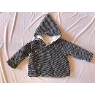 プチバトー(PETIT BATEAU)のミラレフード付ジャケット 74cm(ジャケット/コート)