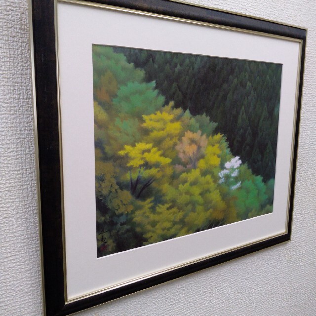 ポスター　横　特寸法　東山魁夷　額装仕上げ品 エンタメ/ホビーの美術品/アンティーク(絵画/タペストリー)の商品写真