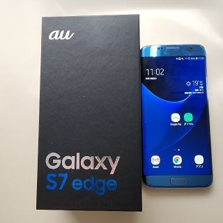 ギャラクシー(Galaxy)のジャンク品 Galaxy S7 edge au版 ブルー(スマートフォン本体)