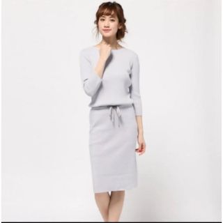 ジャスグリッティー(JUSGLITTY)の【美品】JUSGLITTY ジャスグリッティー　ニットワンピース(ひざ丈ワンピース)