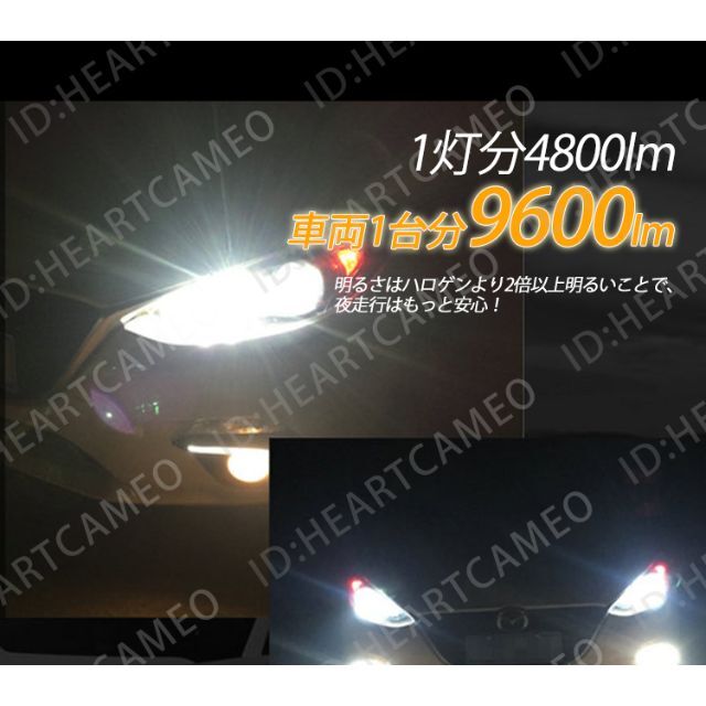 ヒートリボン式 LEDヘッドライト12V/24V H4Hi/lo 6000K 1