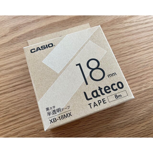 CASIO(カシオ)のCasio Lateco テープ18mm×8m インテリア/住まい/日用品の文房具(テープ/マスキングテープ)の商品写真