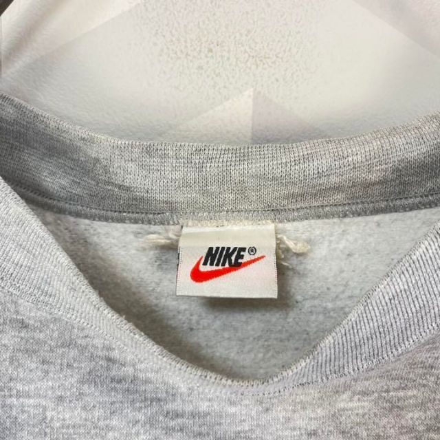 NIKE - 【90s銀タグ】Lサイズ以上茶色刺繍ロゴ スウェットトレーナー