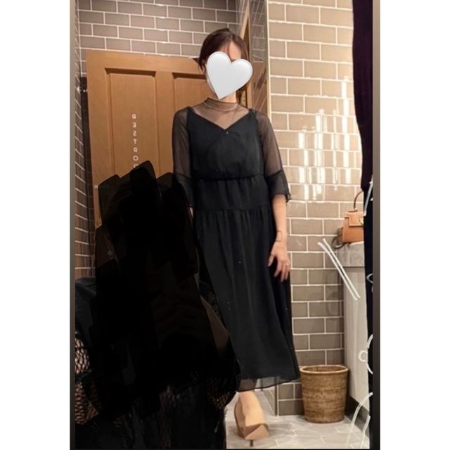 Kaene - 最終値下げ❣️ラメチュールシフォンドレス ワンピース 結婚式