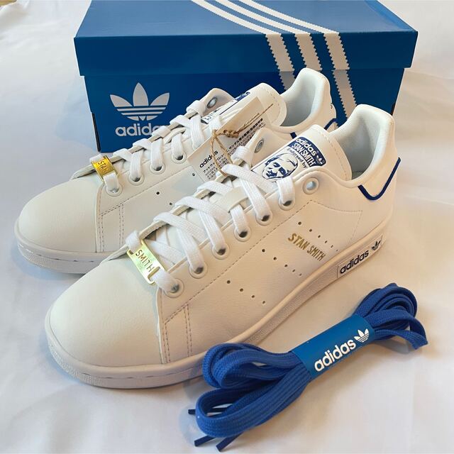 レディース【新品】 アディダス STAN SMITH GW0489 青 23.5cm